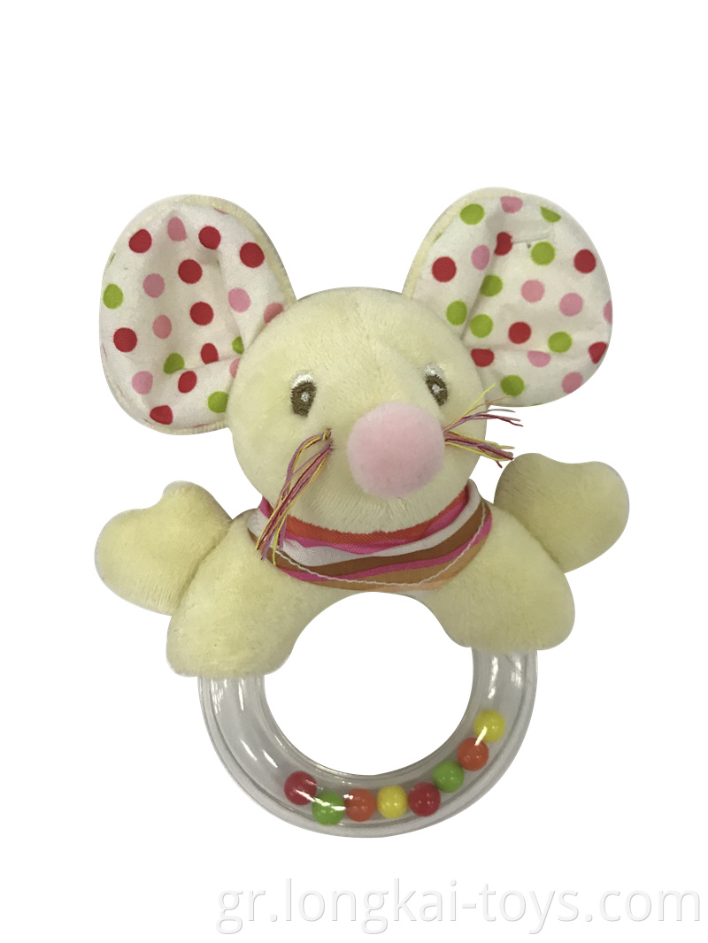 Stuffed Mouse Plastic Rattle